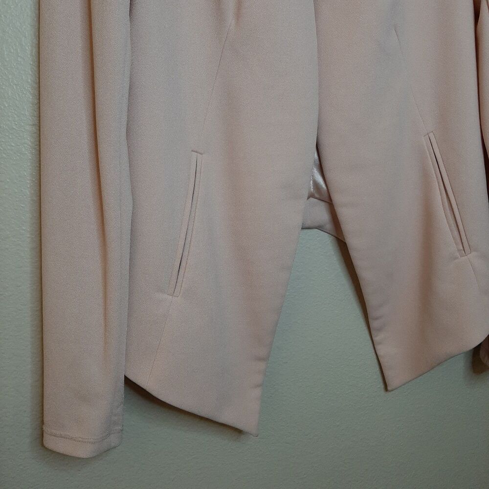 BCBGeneration Blazer Light Pink Women Size M Open Front Long Sleeve Career - Picture 7 of 11
